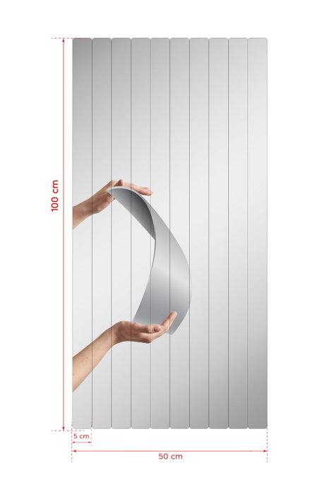 Hanah Home Rectangular Stripe Espejo Irrompible Plata 10 Piezas (5 x 100 cm cada una) Hanah Home Rectangular Stripe Espejo Irrompible Plata 10 Piezas (5 x 100 cm cada una)